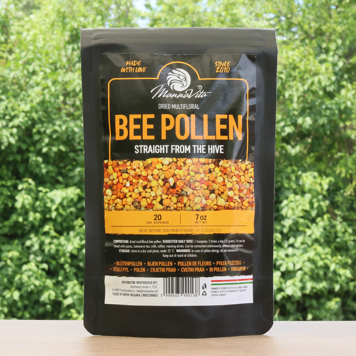 Mannavita getrockneter Multiflora Blütenpollen • 200 g