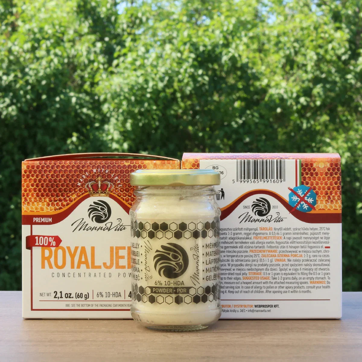 Concentrated Royal Jelly POWDER with 6% 10-HDA content • 60 g - Mannavita