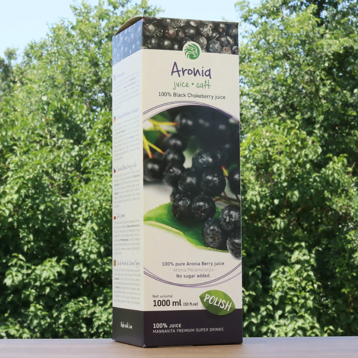 Mannavita Aronia berry 100% pure pressed juice • 1000 ml - Mannavita