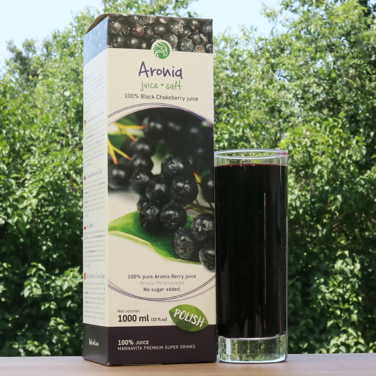 Mannavita Aronia berry 100% pure pressed juice • 1000 ml - Mannavita