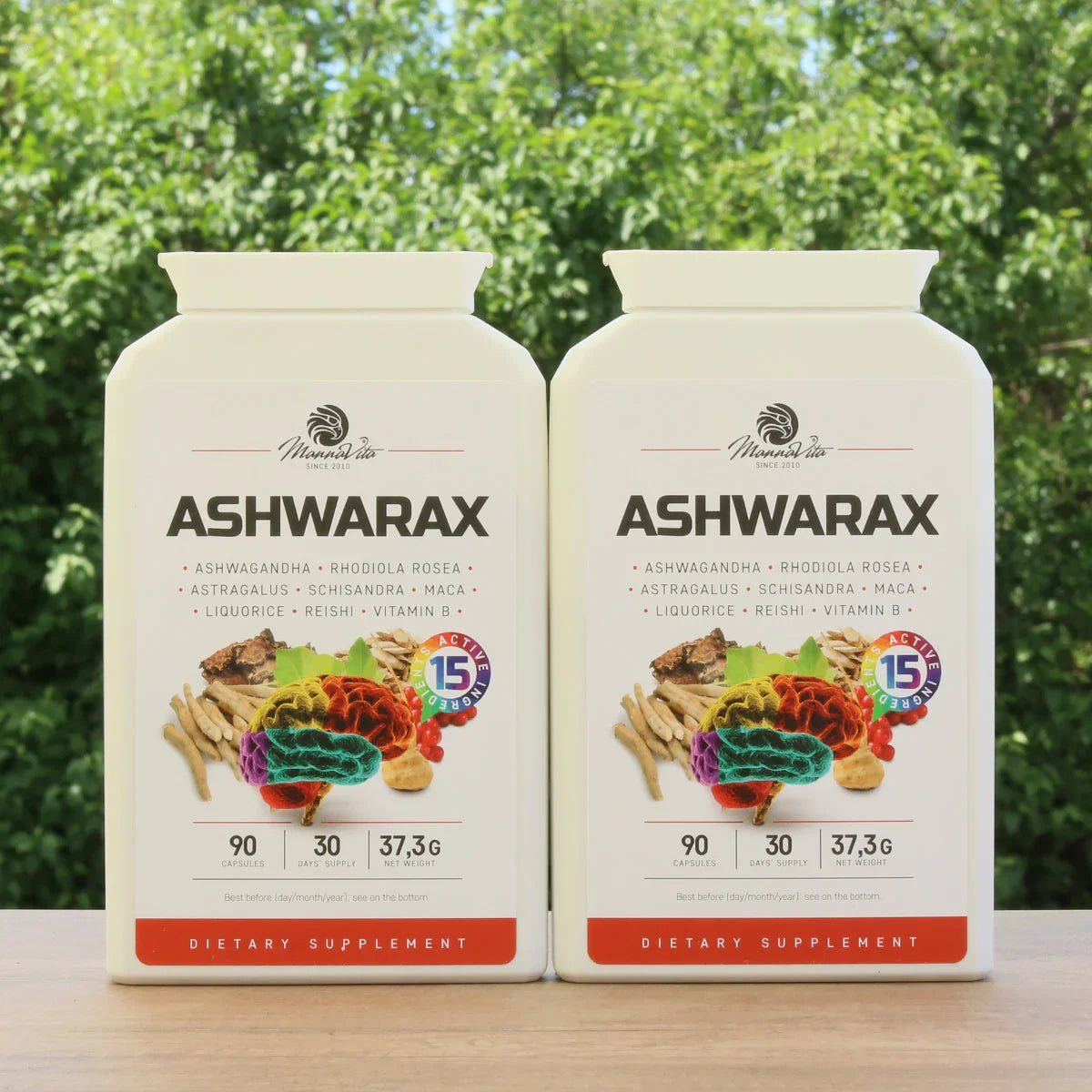 Ashwarax for anxiety, panic & insomnia relief • 90 capsules - Mannavita