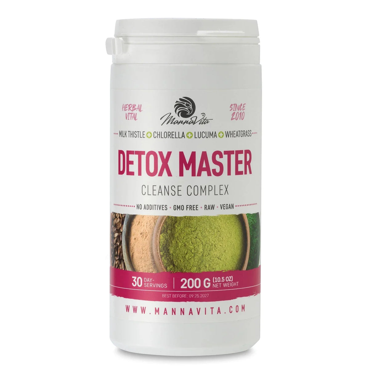 Mannavita Milk Thistle + Wheatgrass + Chlorella + Lucuma • 200 g - Mannavita