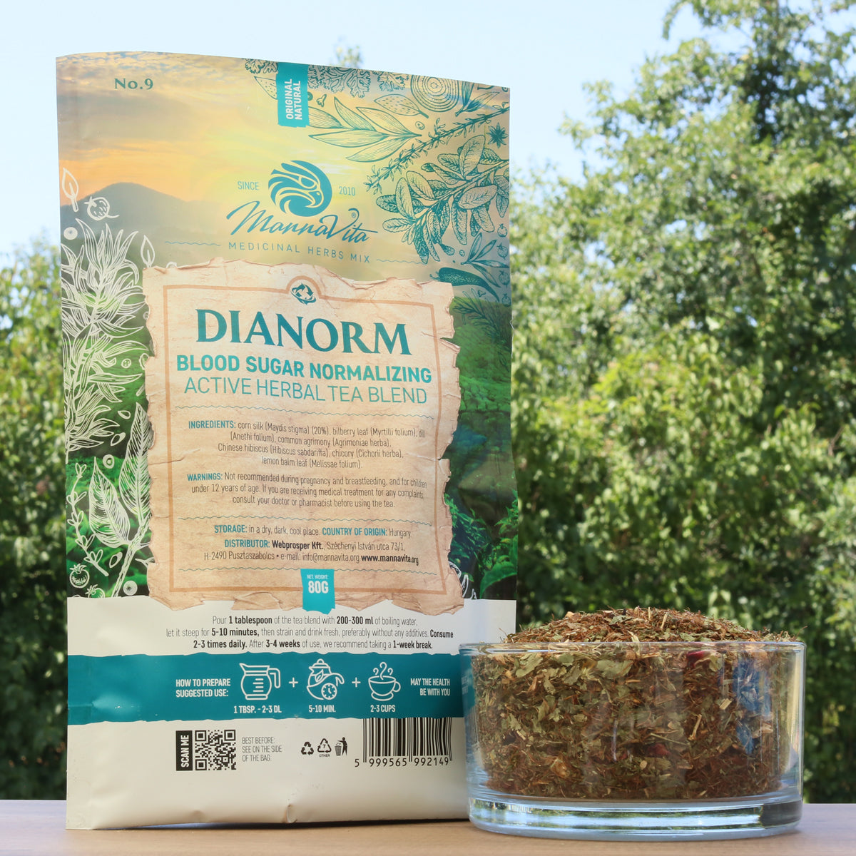 DIANORM Aktive Kräutertee-Mischung zur Normalisierung des Blutzuckers • 80g