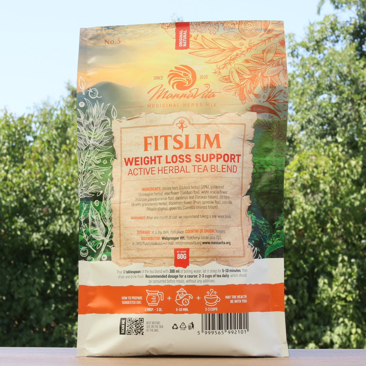 FITSLIM Aktive Kräutertee-Mischung zur Unterstützung beim Abnehmen • 80g
