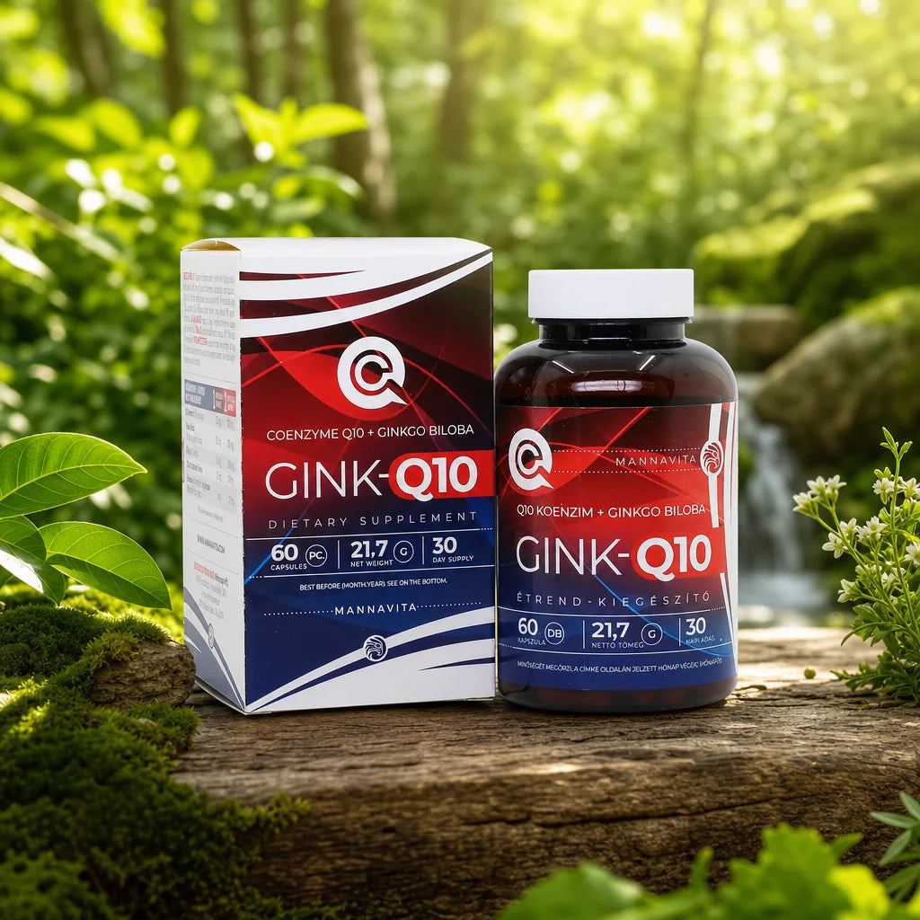 GINK-Q10 • Q10 Coenzym + Ginkgo Biloba Komplex • 60 Kapseln