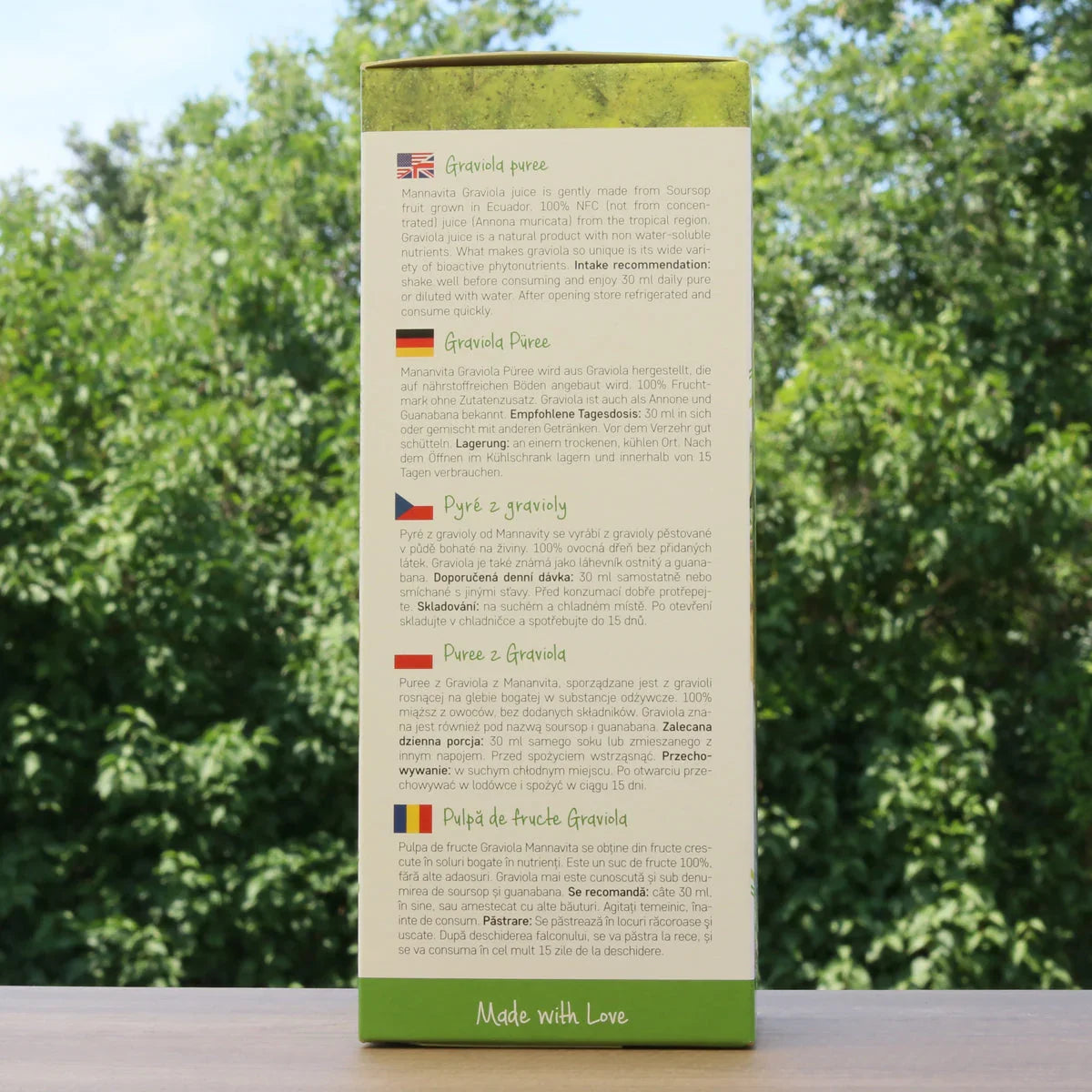 Mannavita Graviola 100% pure pressed purée • 500 ml - Mannavita