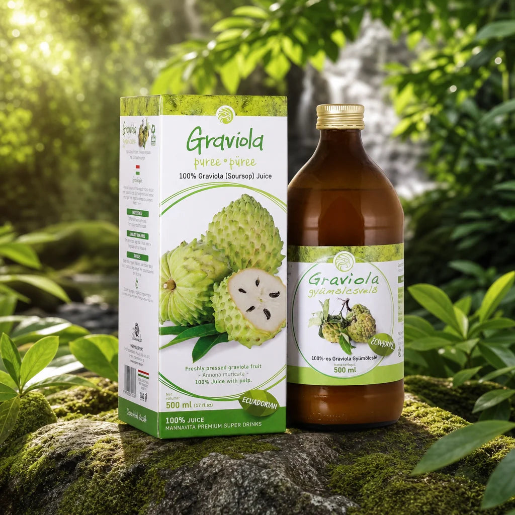 Mannavita Graviola 100% gepresstes reines Püree • 500 ml