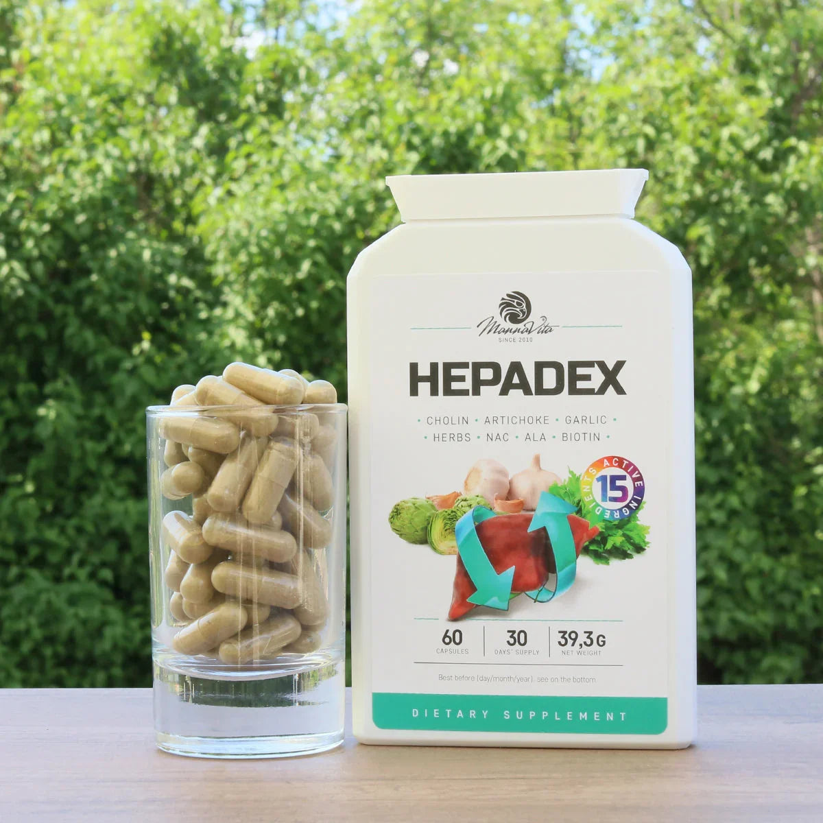 HEPADEX liver-regenerating and liver health-improving complex • 60 capsules - Mannavita