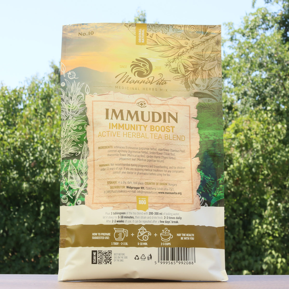 IMMUDIN Immunstärkende aktive Kräutertee-Mischung • 80g