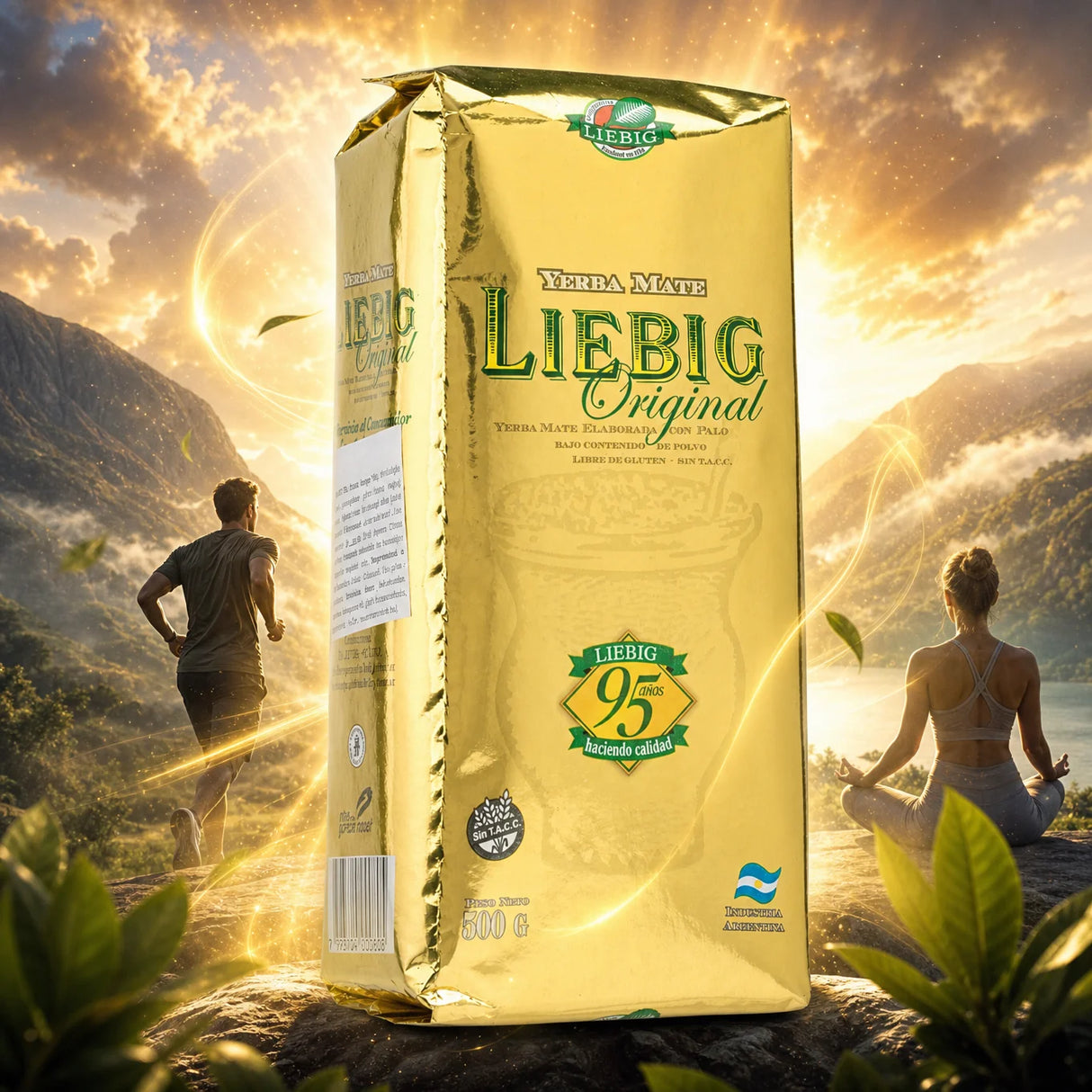 Liebig Original Yerba-Mate-Tee • Mit Stängeln hergestellt • 500 g