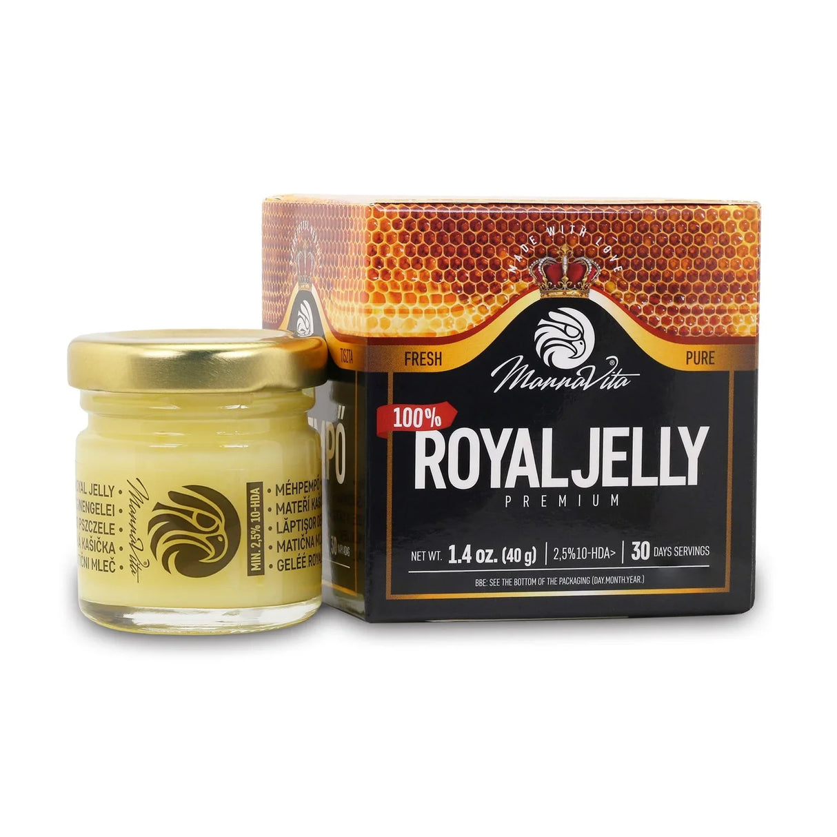 Mannavita Premium Royal jelly • 2.5% 10-HDA • 40g - Mannavita