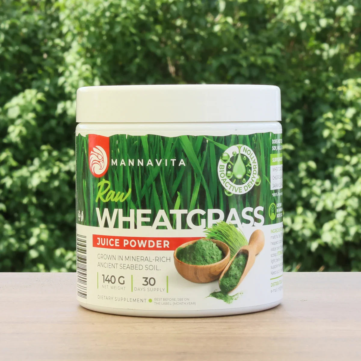 Mannavita raw wheatgrass juice powder • gluten-free • 140g - Mannavita