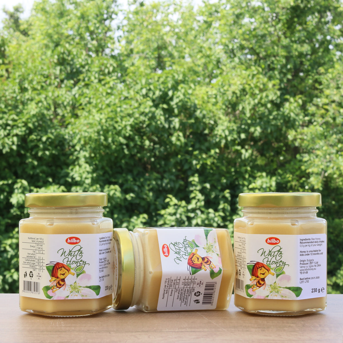 Bilbo roher weißer Honig • 230 g
