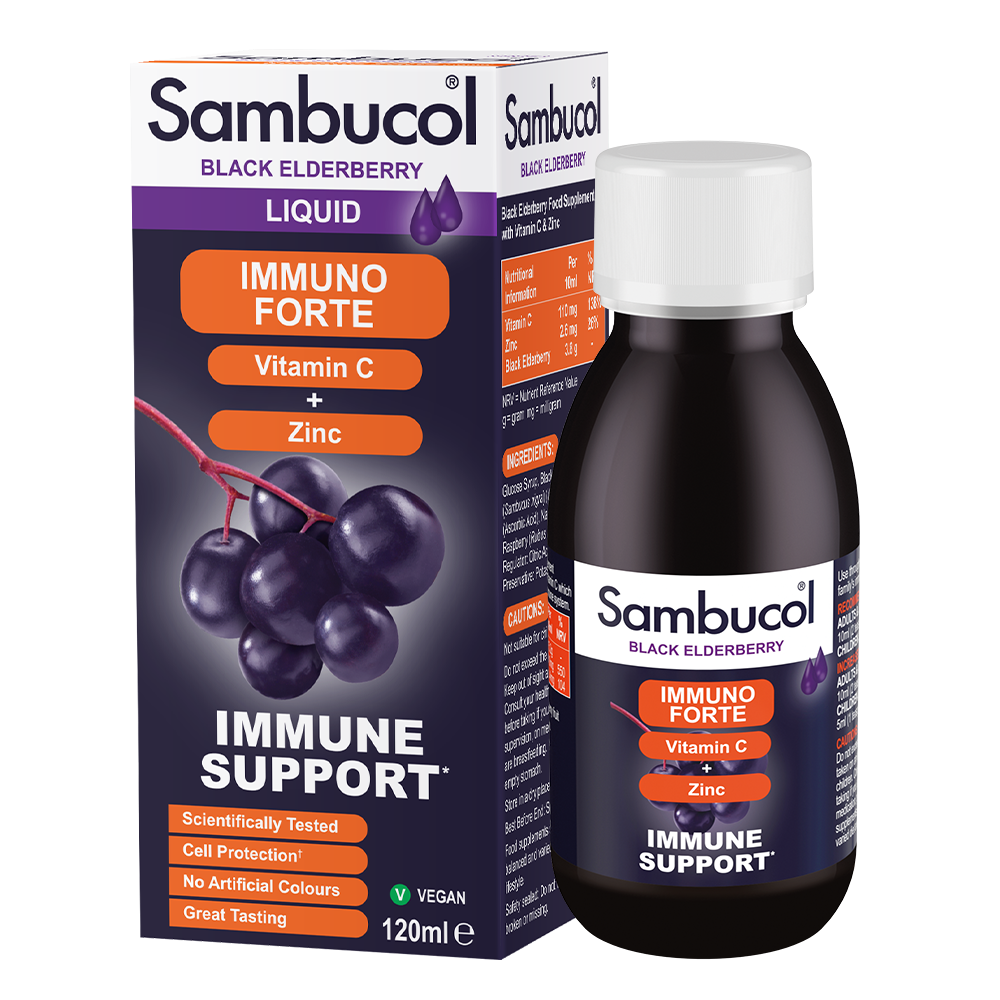 Sambucol Schwarzer Holunderbeerensirup, Immuno Forte • 120 ml