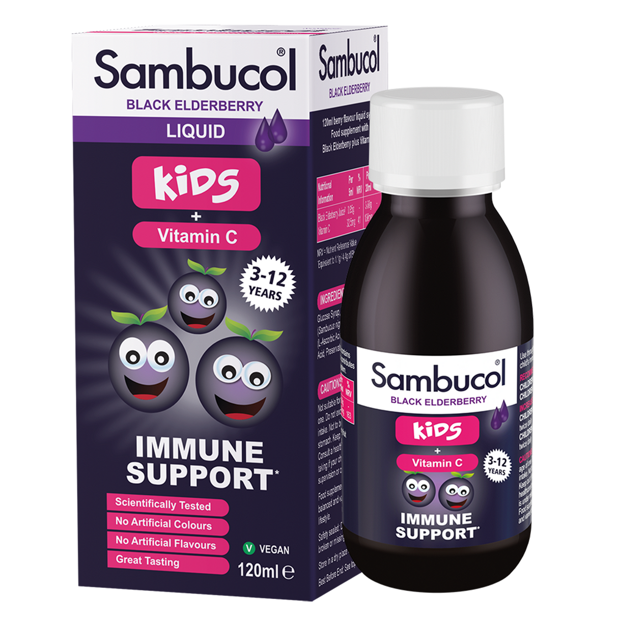 Sambucol Schwarzer Holunderbeer-Sirup, Kinder • 120 ml