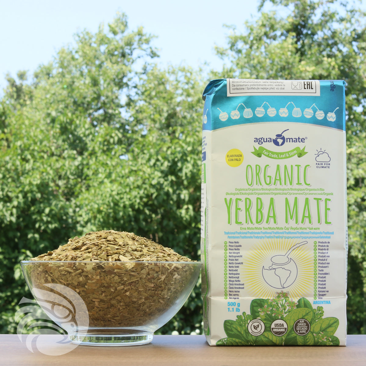 Aguamate Bio-Yerba-Mate • Mit Stängeln hergestellt • 500 g