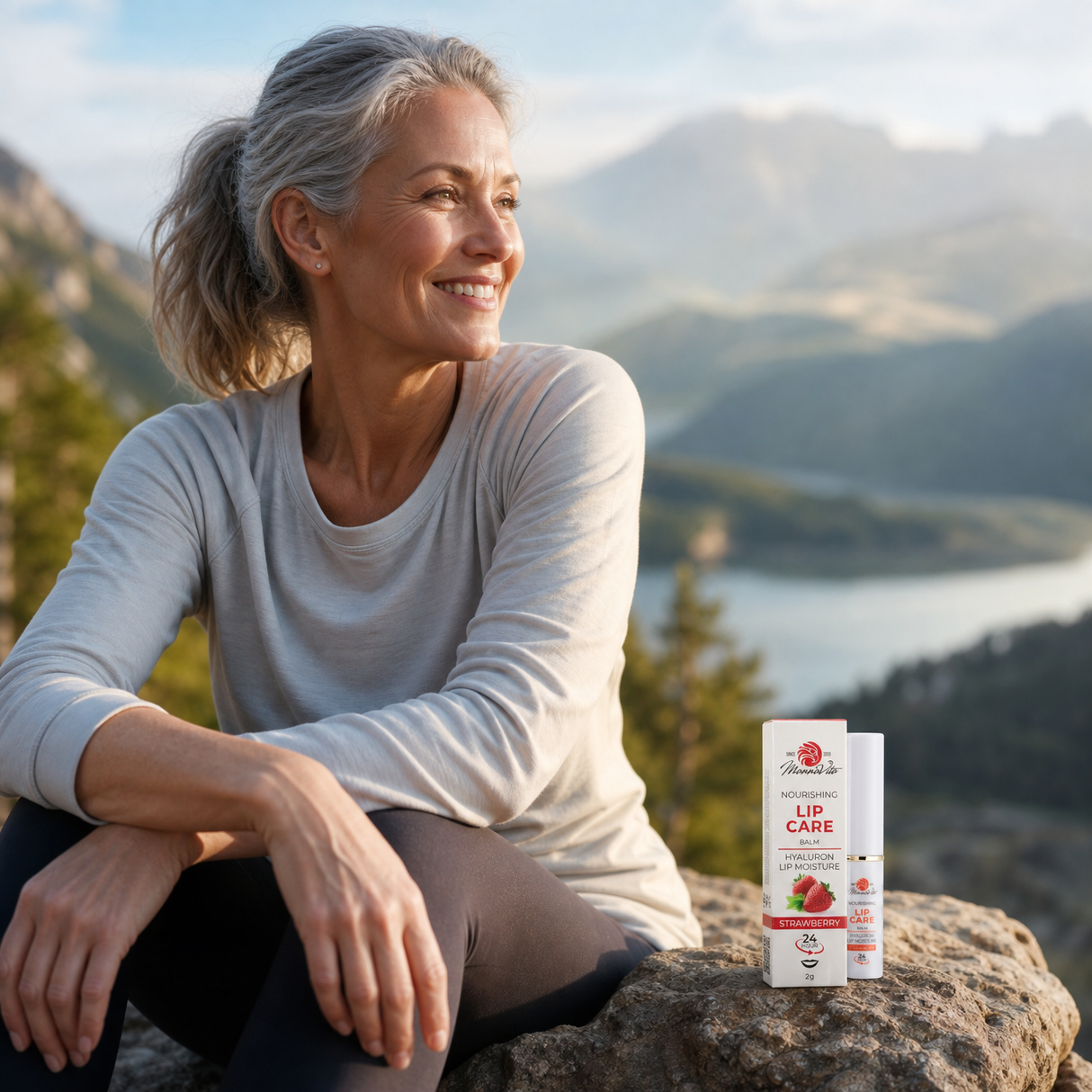 Mannavita Lip Balm mit Hyaluronsäure • Tiefenpflege • ERDBEERE