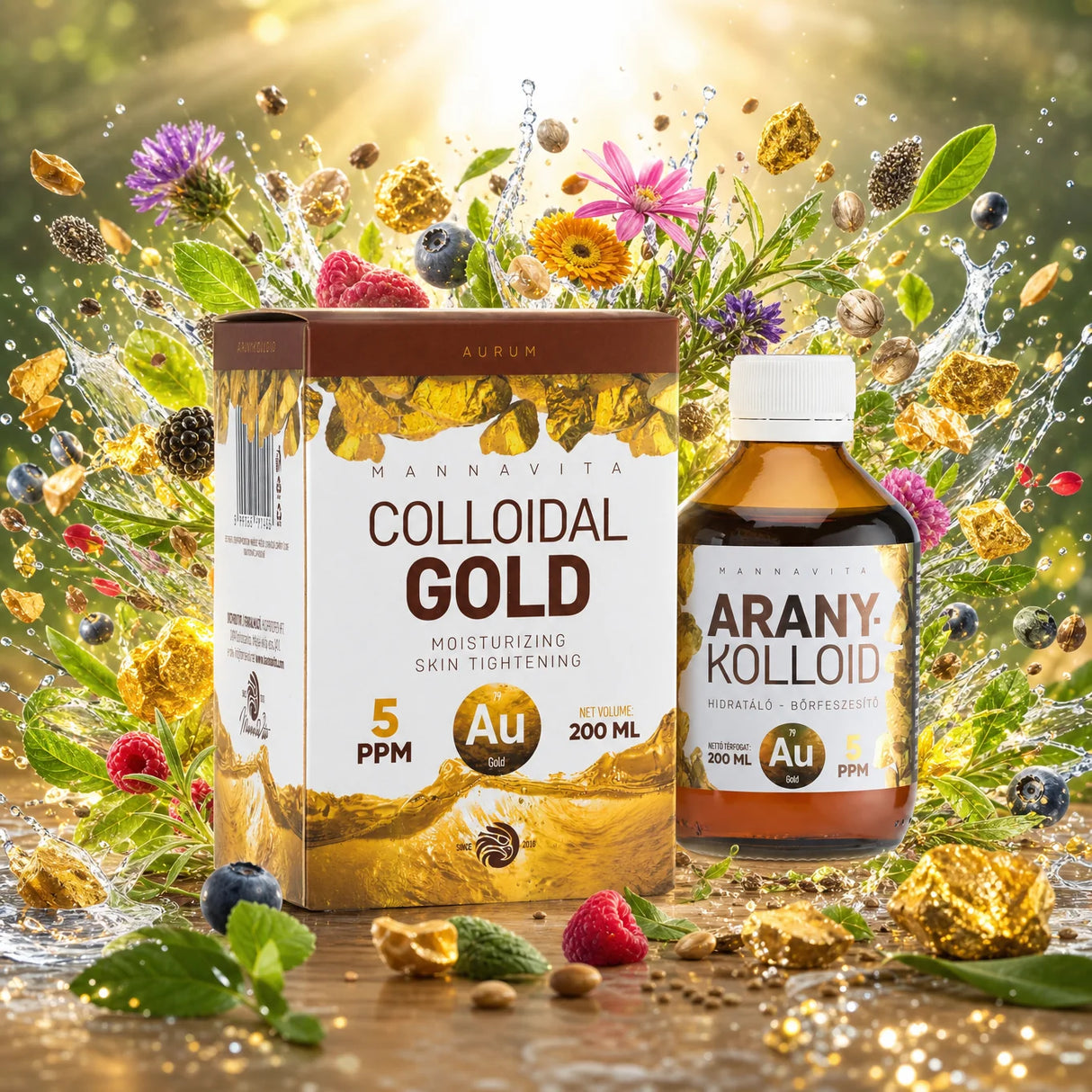 Mannavita Kolloidales Gold 5 PPM • 200 ml