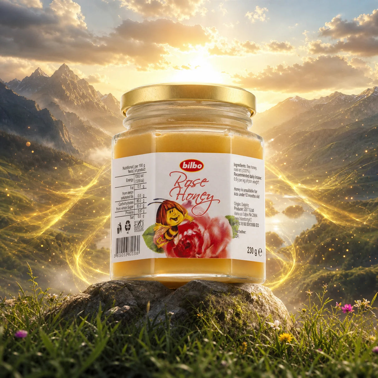 Bilbo roher weißer Honig • 230 g