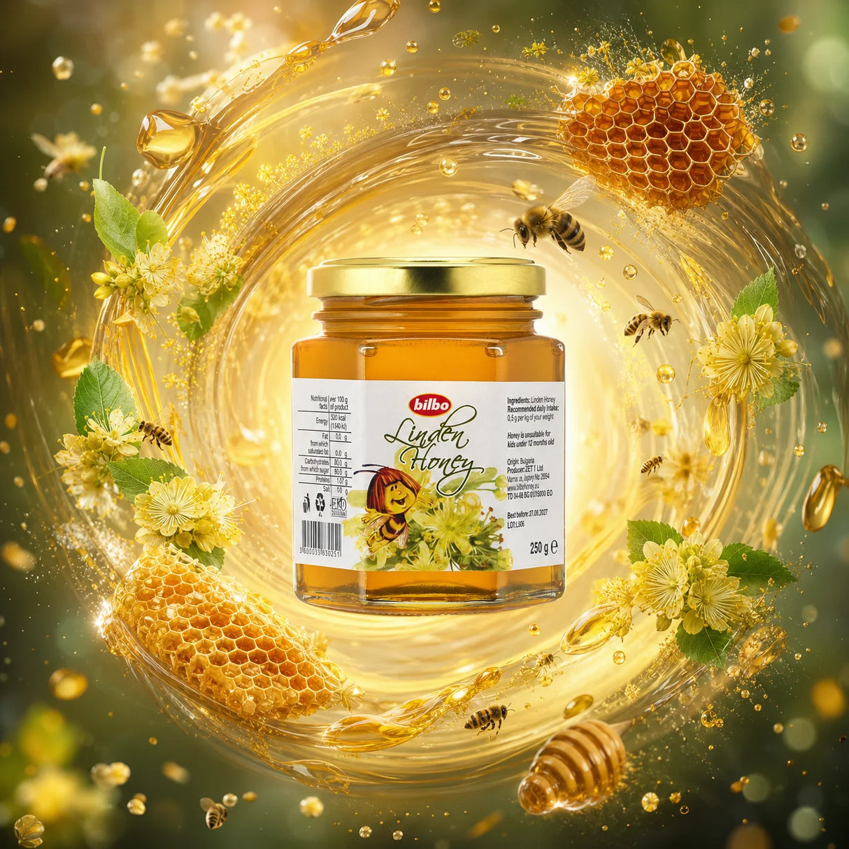 Bilbo roher Lindenhonig • 250 g