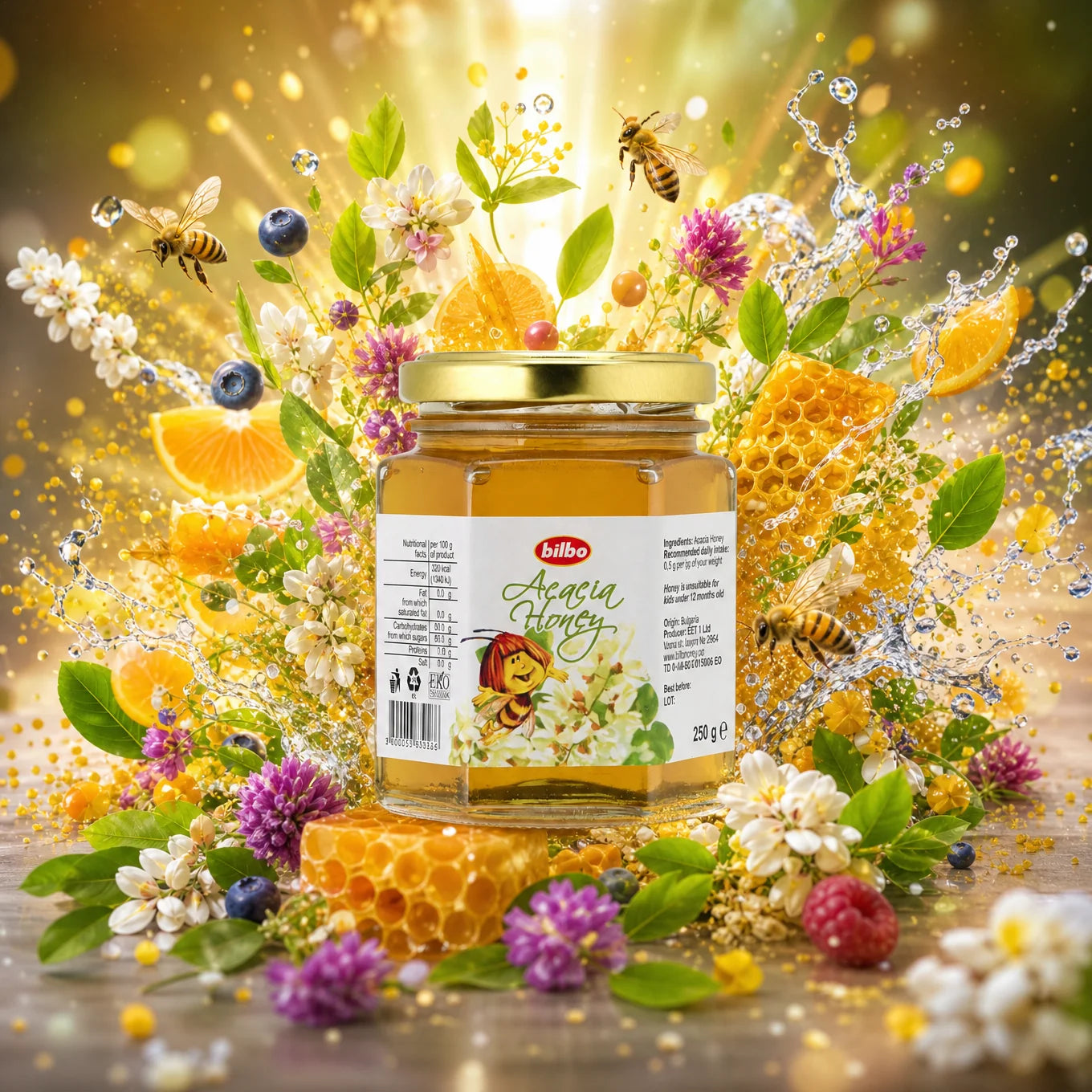 Bilbo roher Rosenhonig • 230 g
