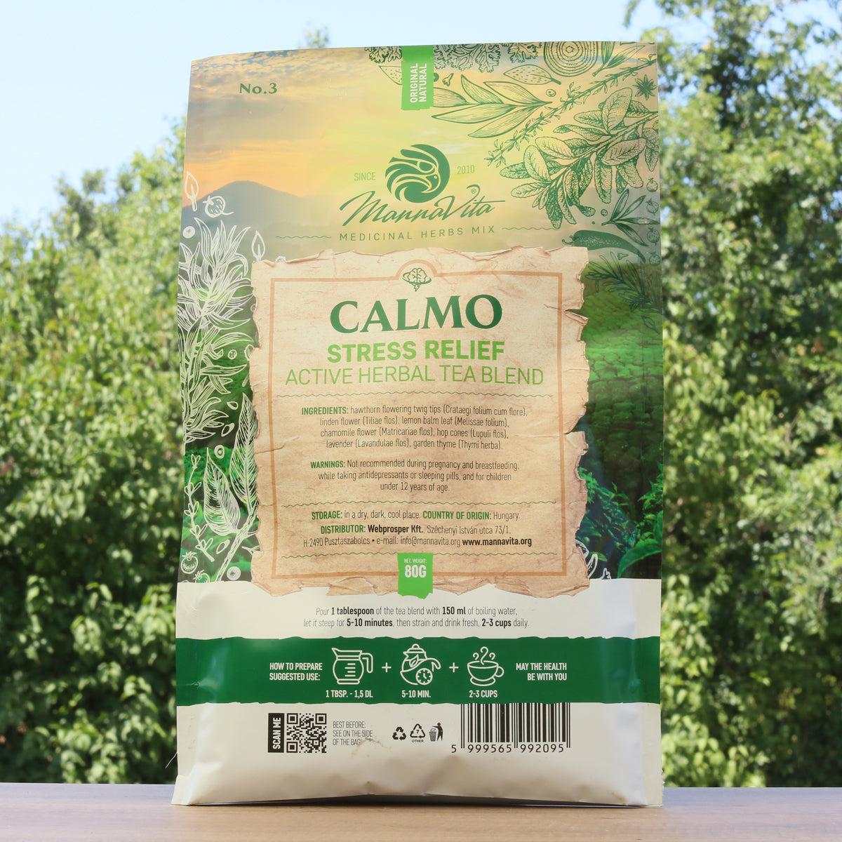 CALMO Aktive Kräuterteemischung zur Stresslinderung • 80g