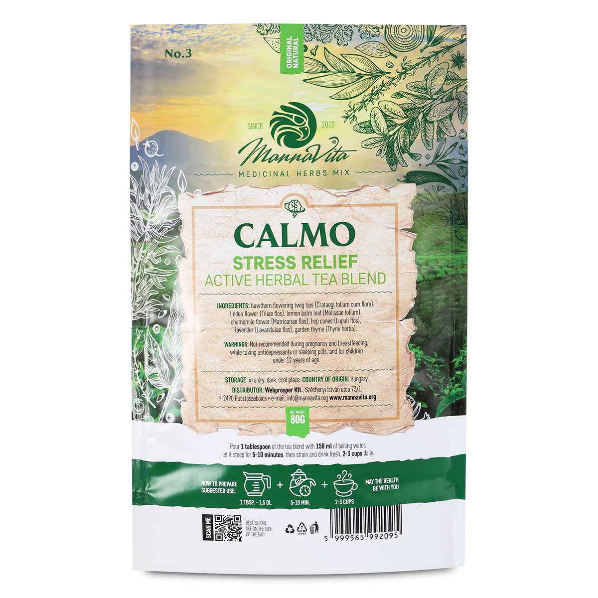 CALMO Aktive Kräuterteemischung zur Stresslinderung • 80g