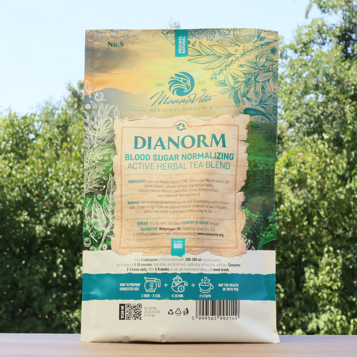 DIANORM Aktive Kräutertee-Mischung zur Normalisierung des Blutzuckers • 80g