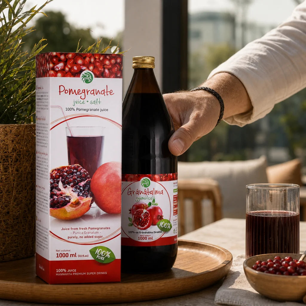 Mannavita Granatapfel 100% gepresster reiner Saft • 1000 ml