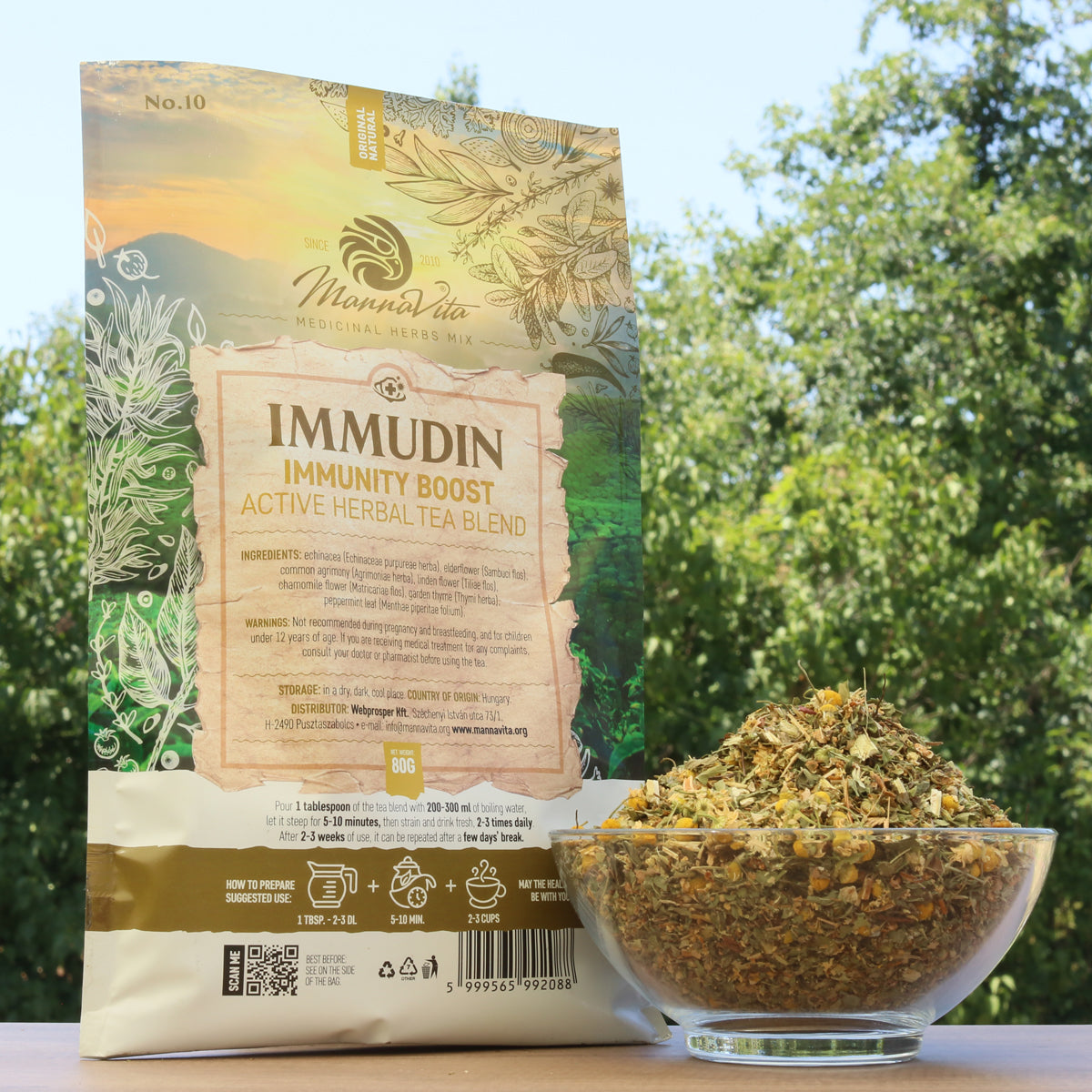 IMMUDIN Immunstärkende aktive Kräutertee-Mischung • 80g