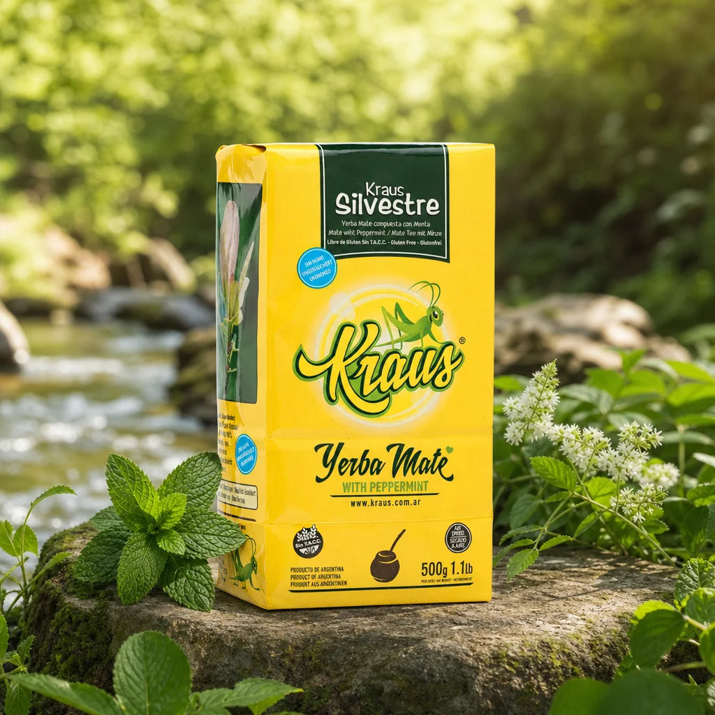 Kraus Yerba-Mate-Tee • Silvestre, Minze • 500 g