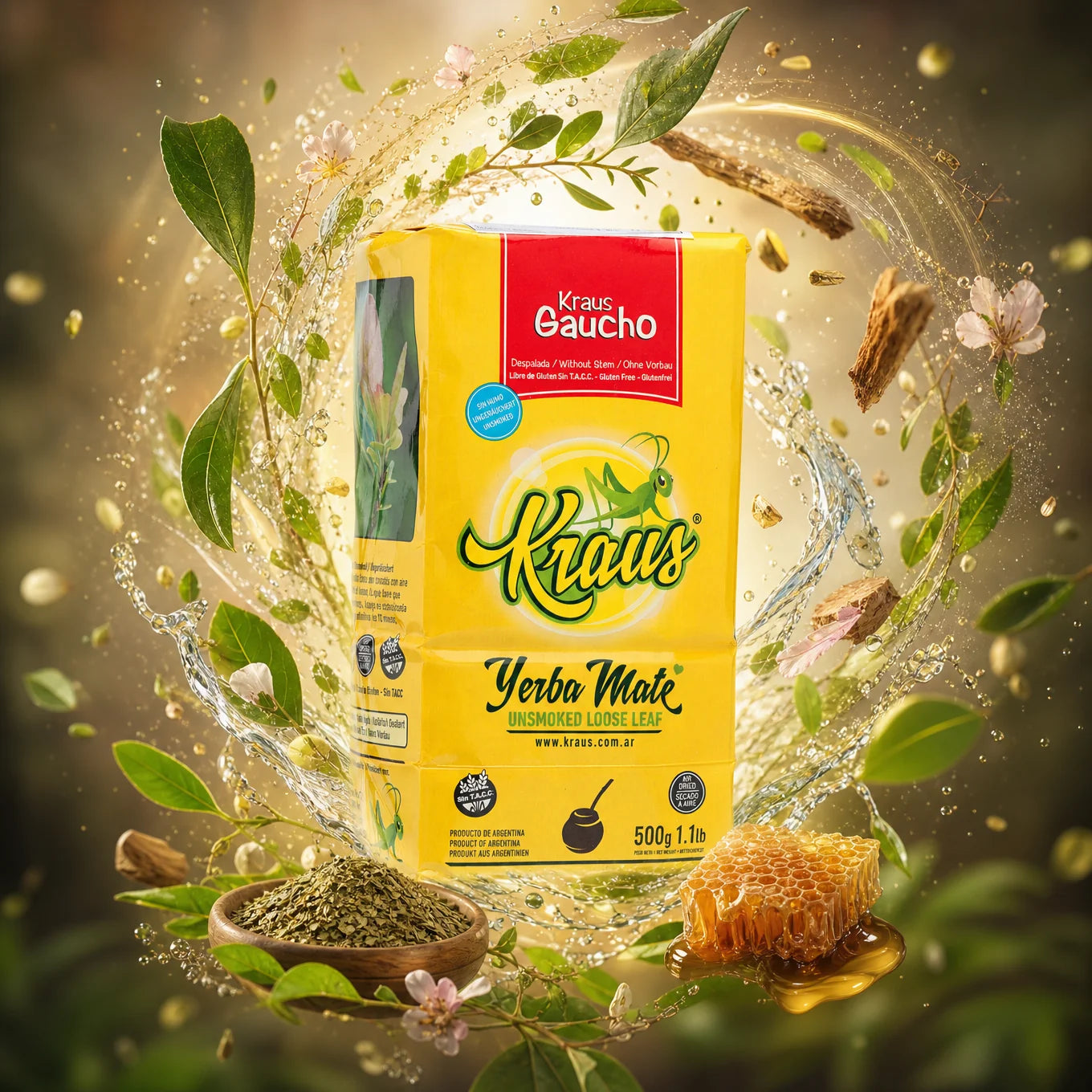 Kraus Yerba-Mate-Tee • Silvestre, Minze • 500 g