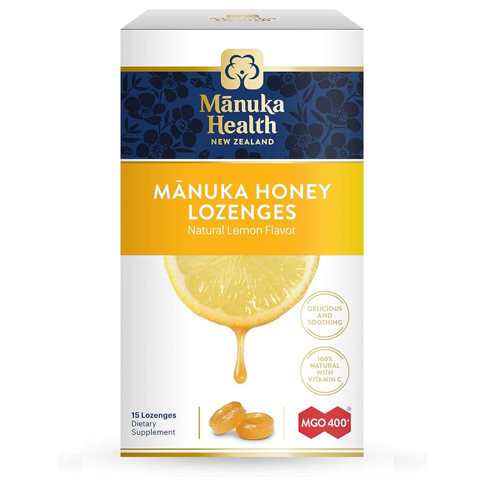 Manuka-Honig Lutschpastillen mit natürlicher Zitrone • 15 Stück