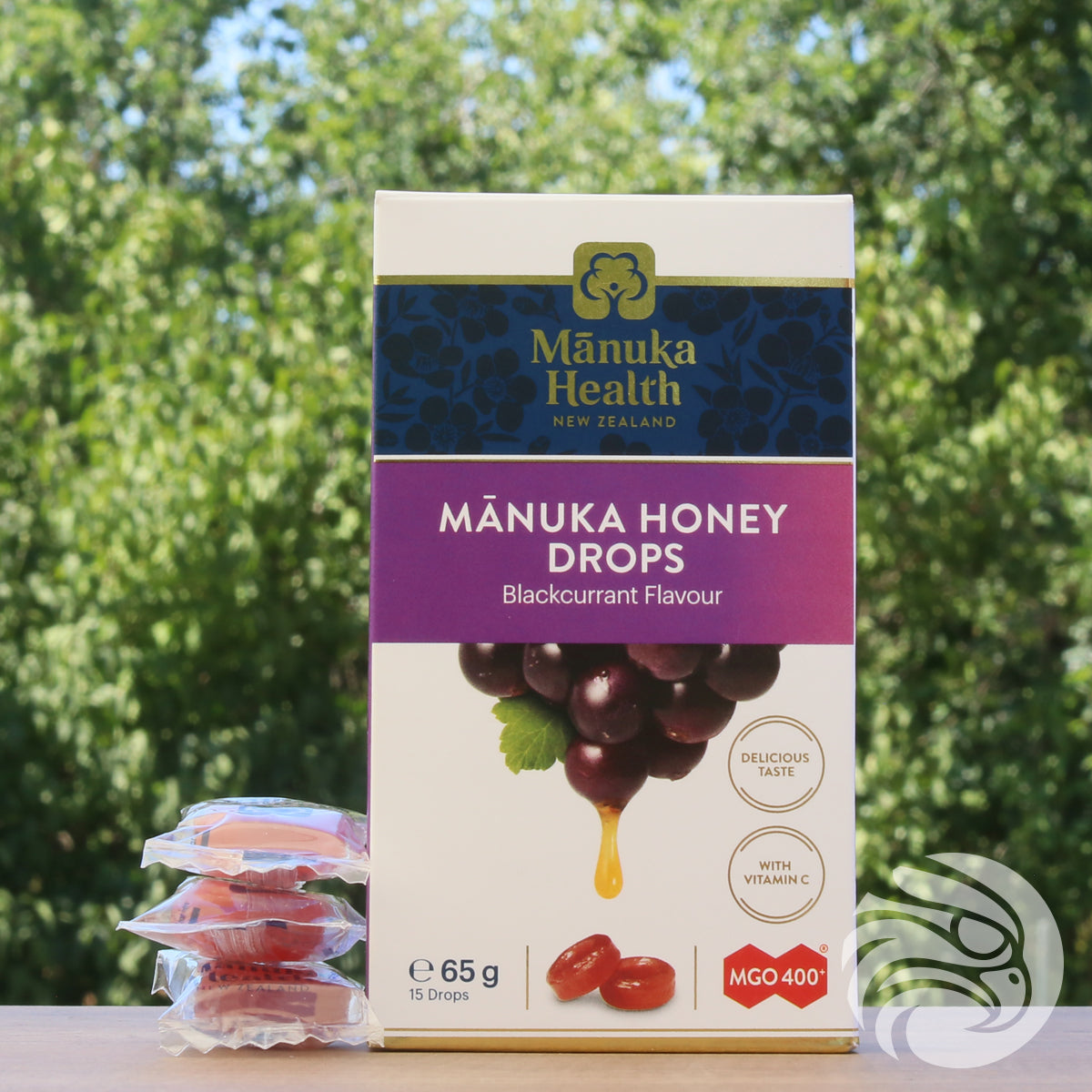 Manuka-Honig Lutschpastillen mit Schwarzer Johannisbeere • 15 Stück