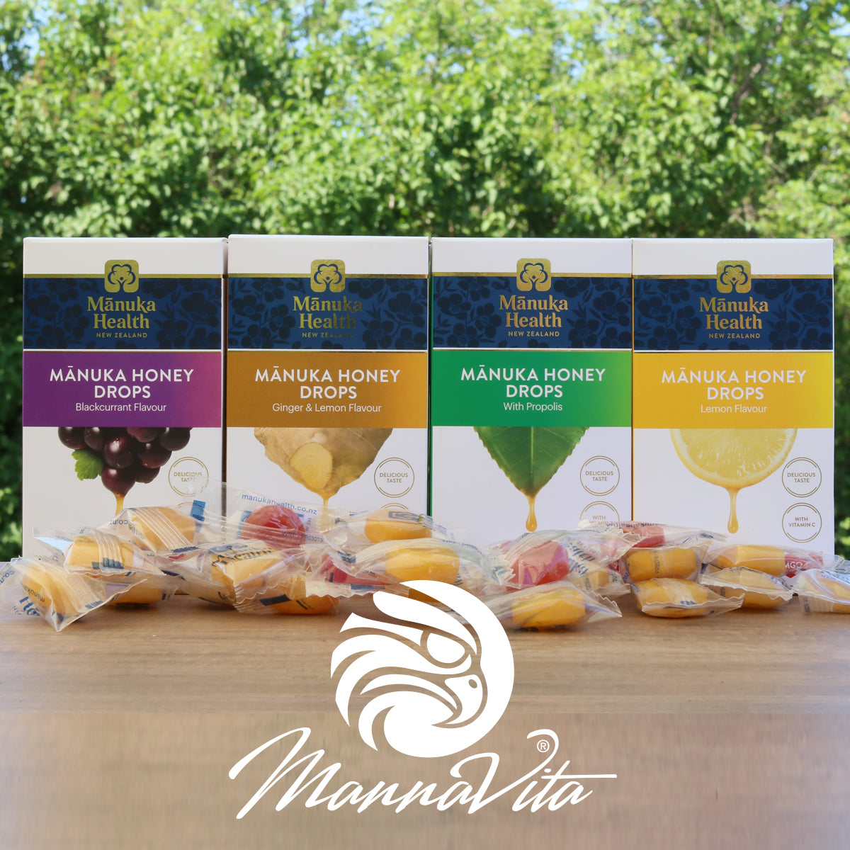 Manuka-Honig Lutschpastillen mit Schwarzer Johannisbeere • 15 Stück