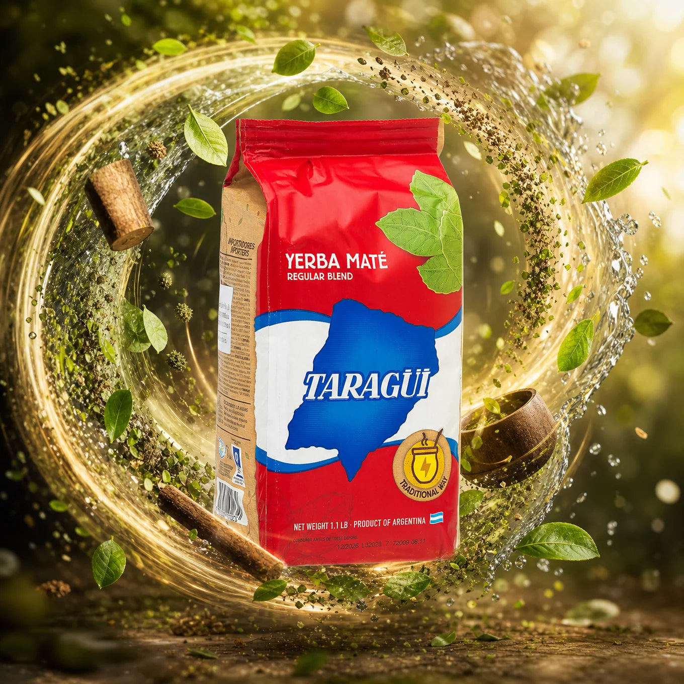 Taragüi Yerba-Mate-Tee • Mit Stängeln verarbeitet • 500 g