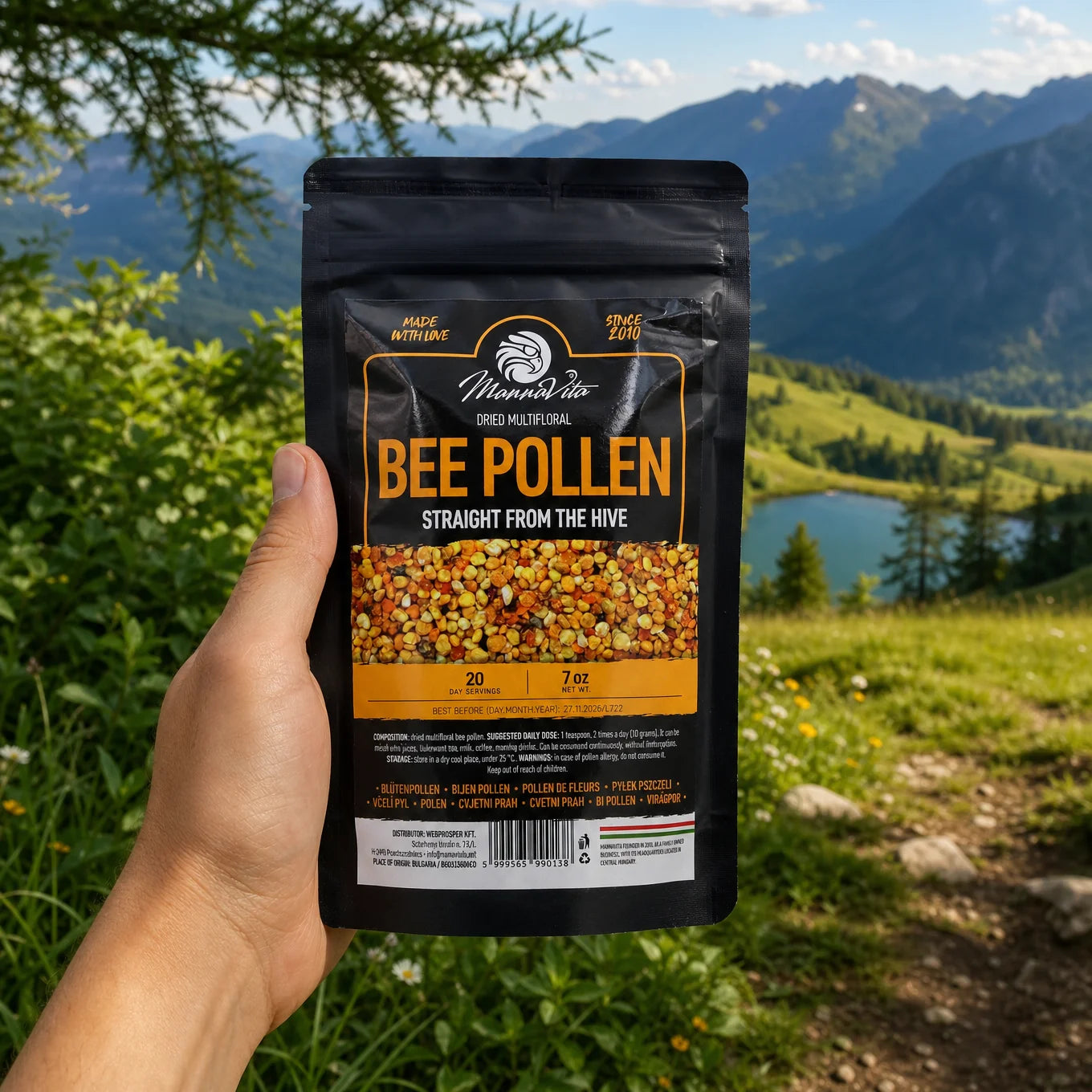 Mannavita getrockneter Multiflora Blütenpollen • 200 g