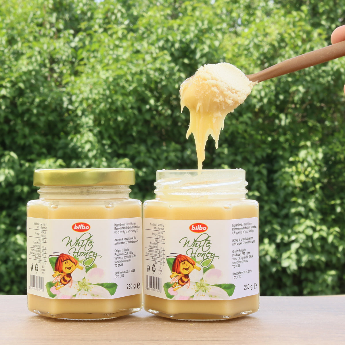 Bilbo roher weißer Honig • 230 g